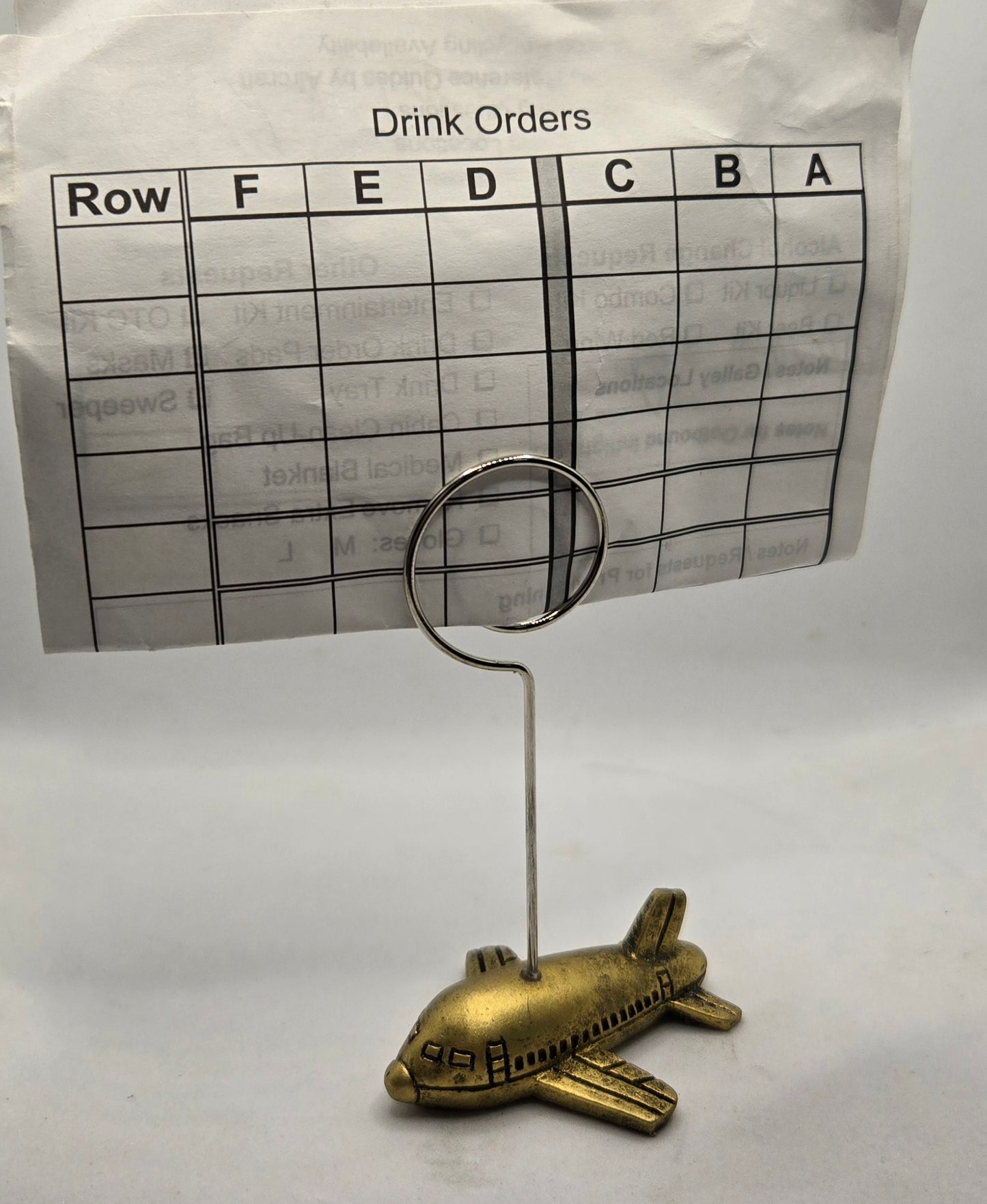 Airplane Drink Card Holder