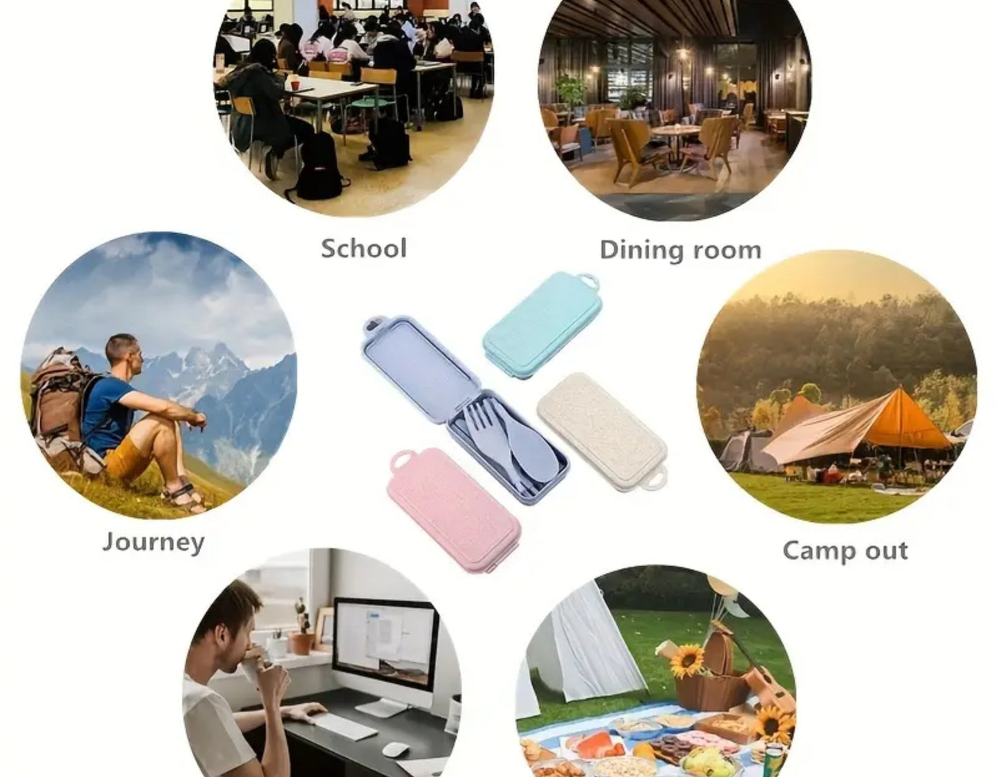 4pc Travel Cutlery Set