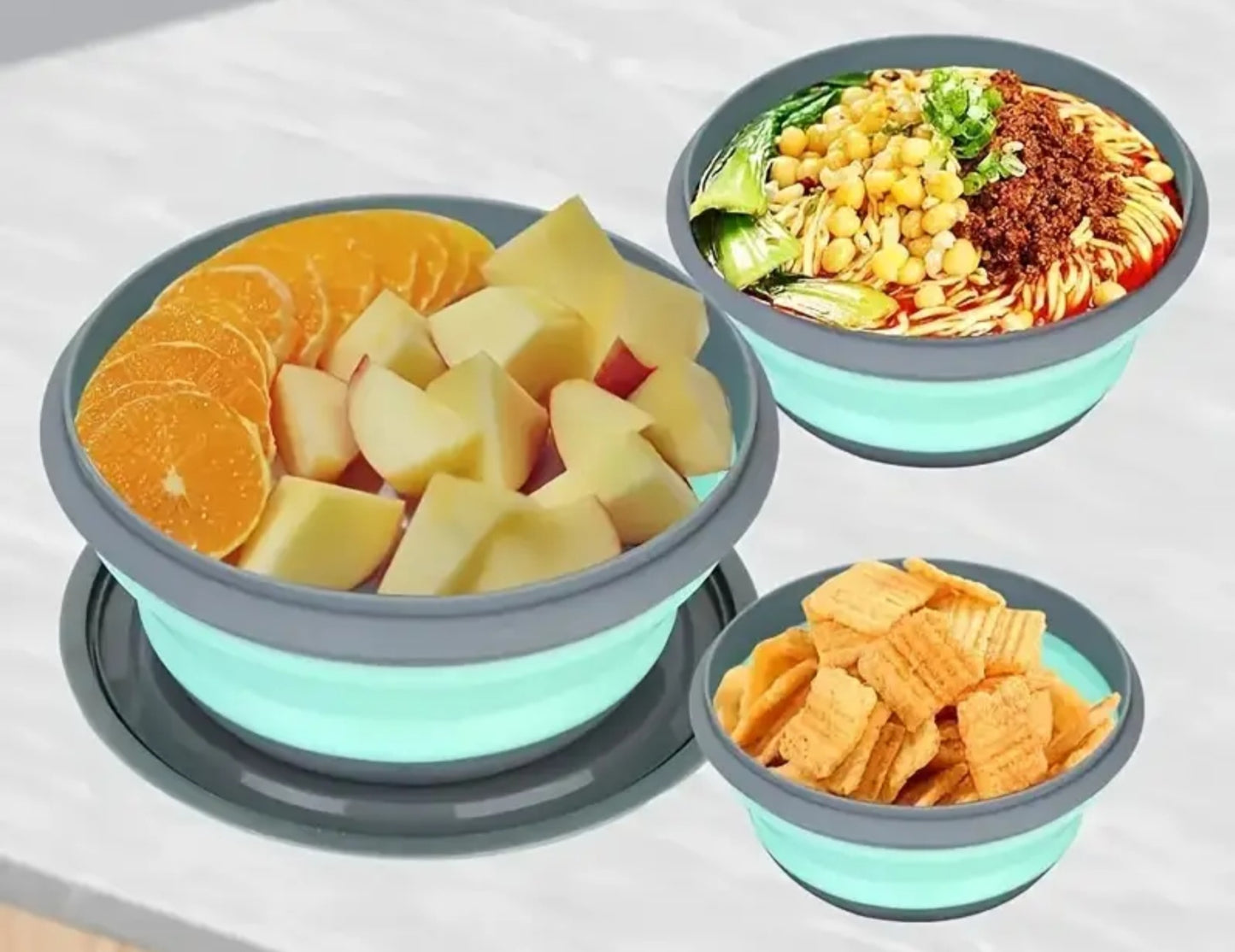 Collapsible Travel Food Bowls