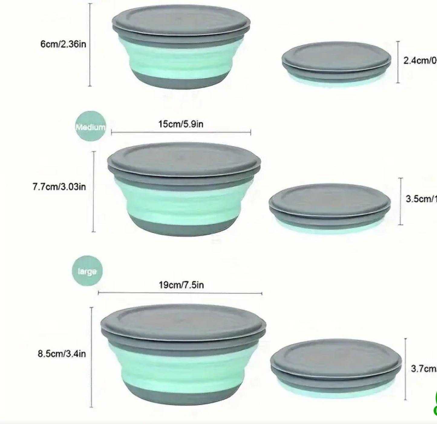 Collapsible Travel Food Bowls