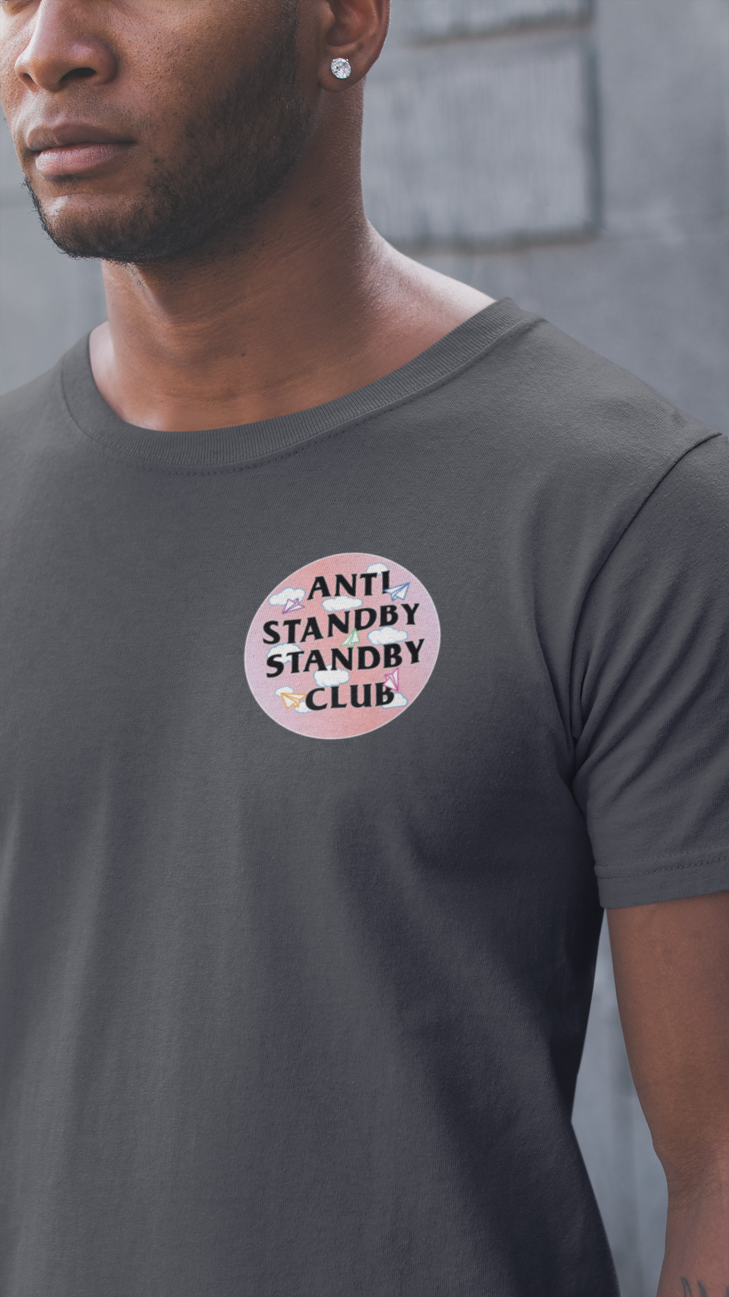 Anti Standby Club (Pink) Mens Cotton Shirt