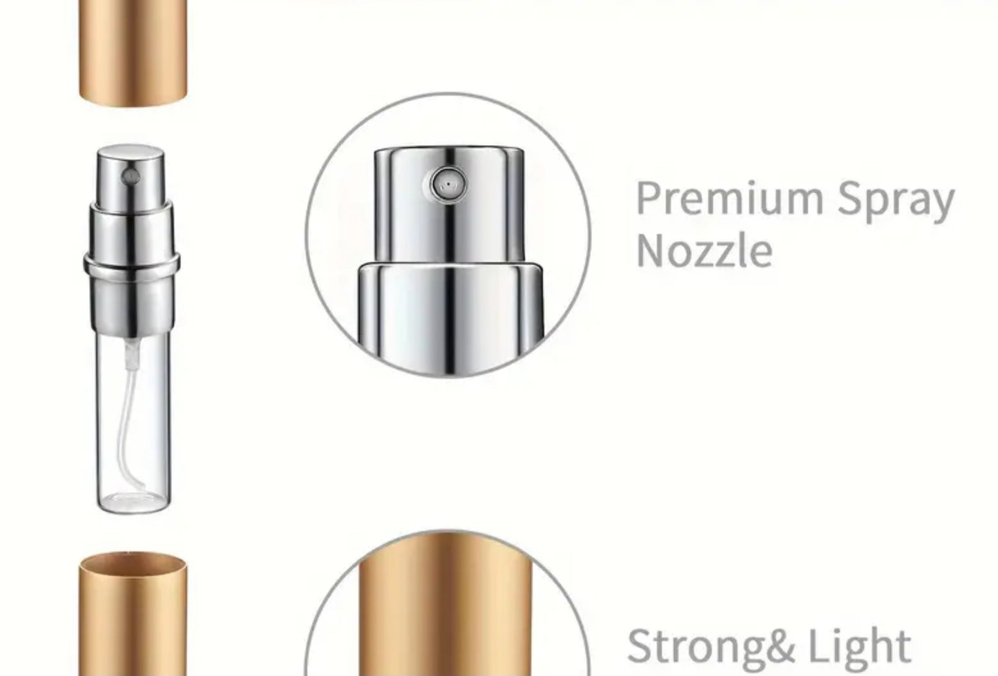 TRAVEL REFILLABLE PERFUME/COLOGNE TUBE