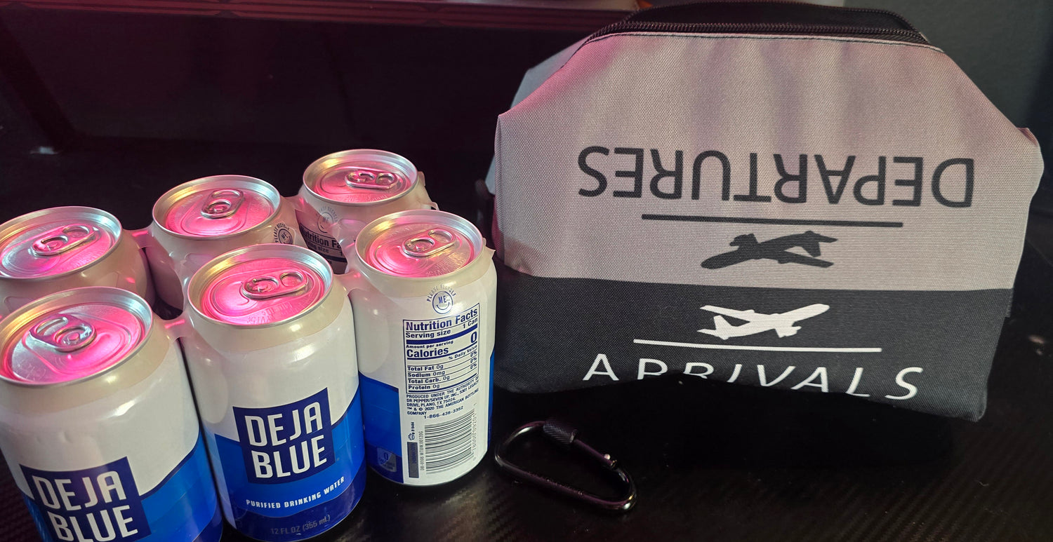 Airplane 6-Pk Can Water Tote