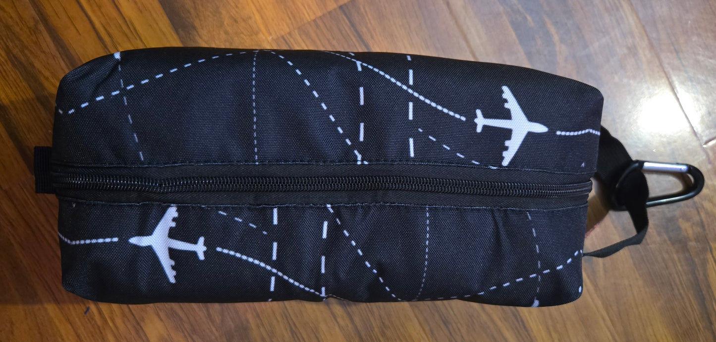 Large 6-PK Can Water Bag (Black/Airplanes)