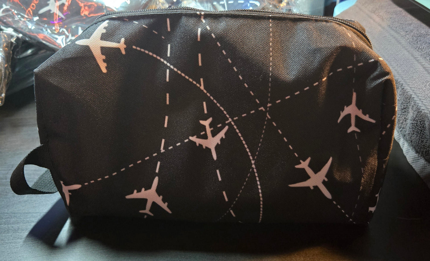 Large 6-PK Can Water Bag (Black/Airplanes)