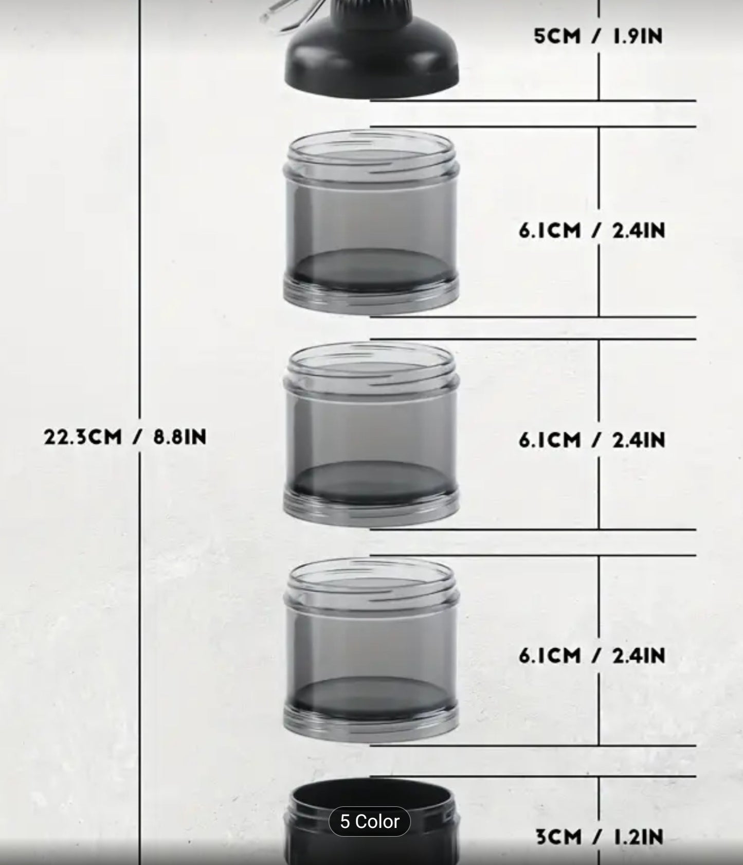 4-1 Stackable Food Storage Tube