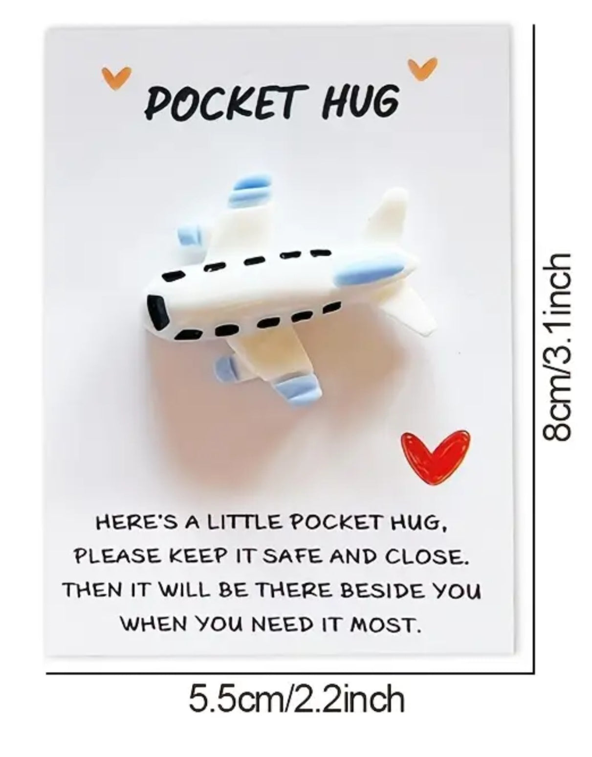 Airplane Pocket Hug Gift Card 2pk