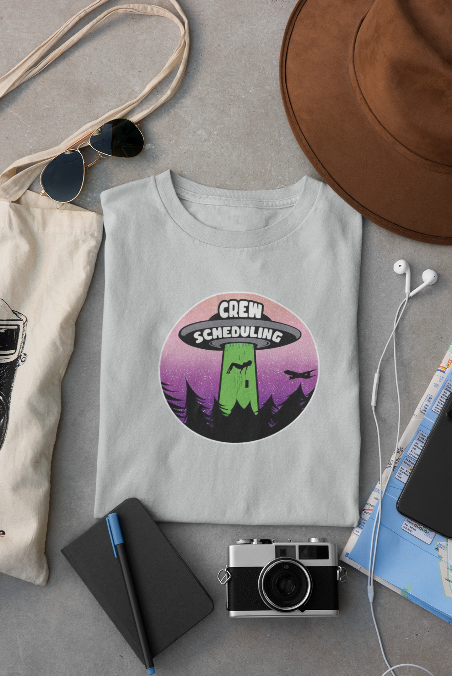 Beamed Up Crew Scheduling Womens Shirt