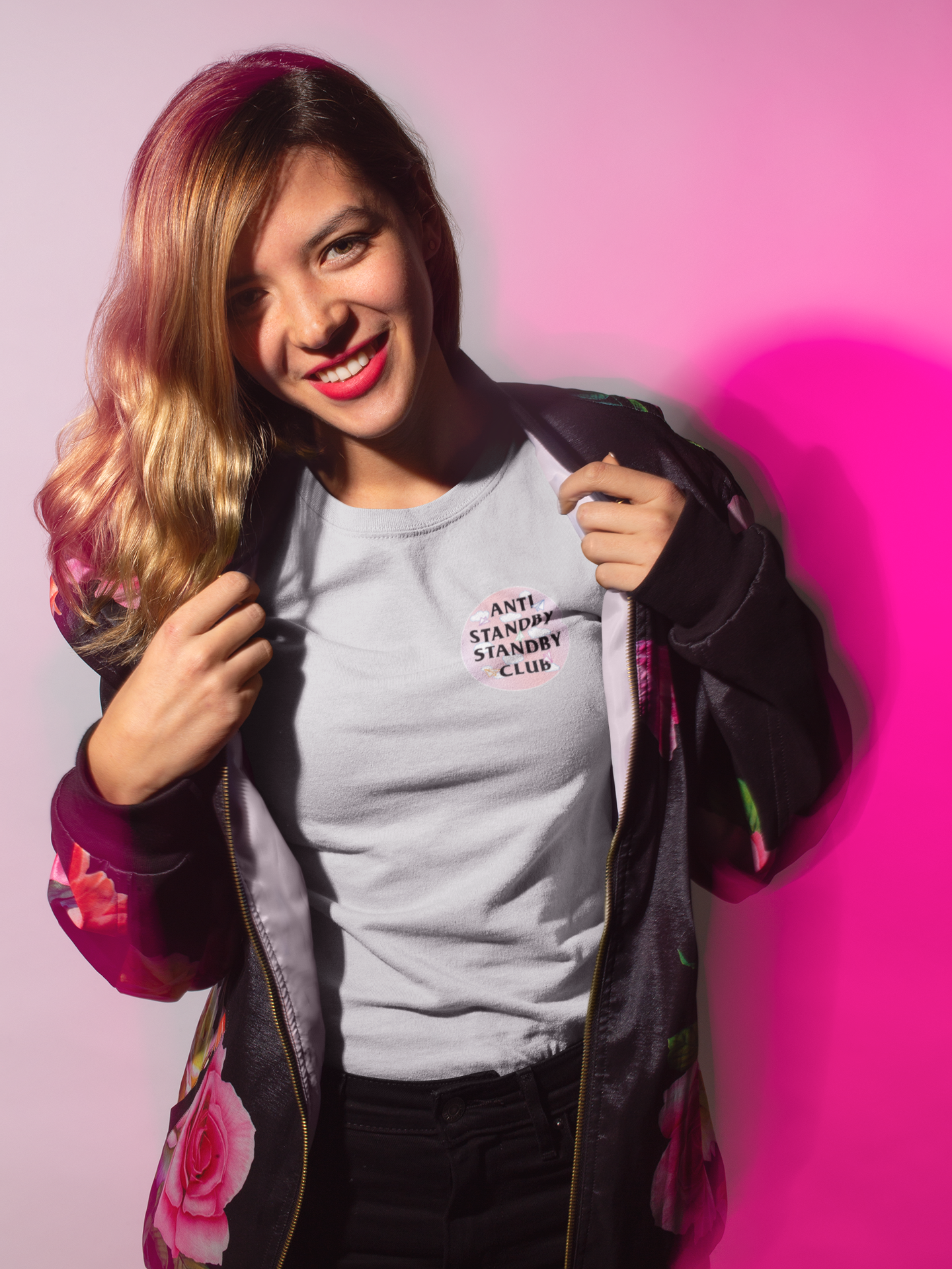Anti Standby Club (Pink) Womens Shirt