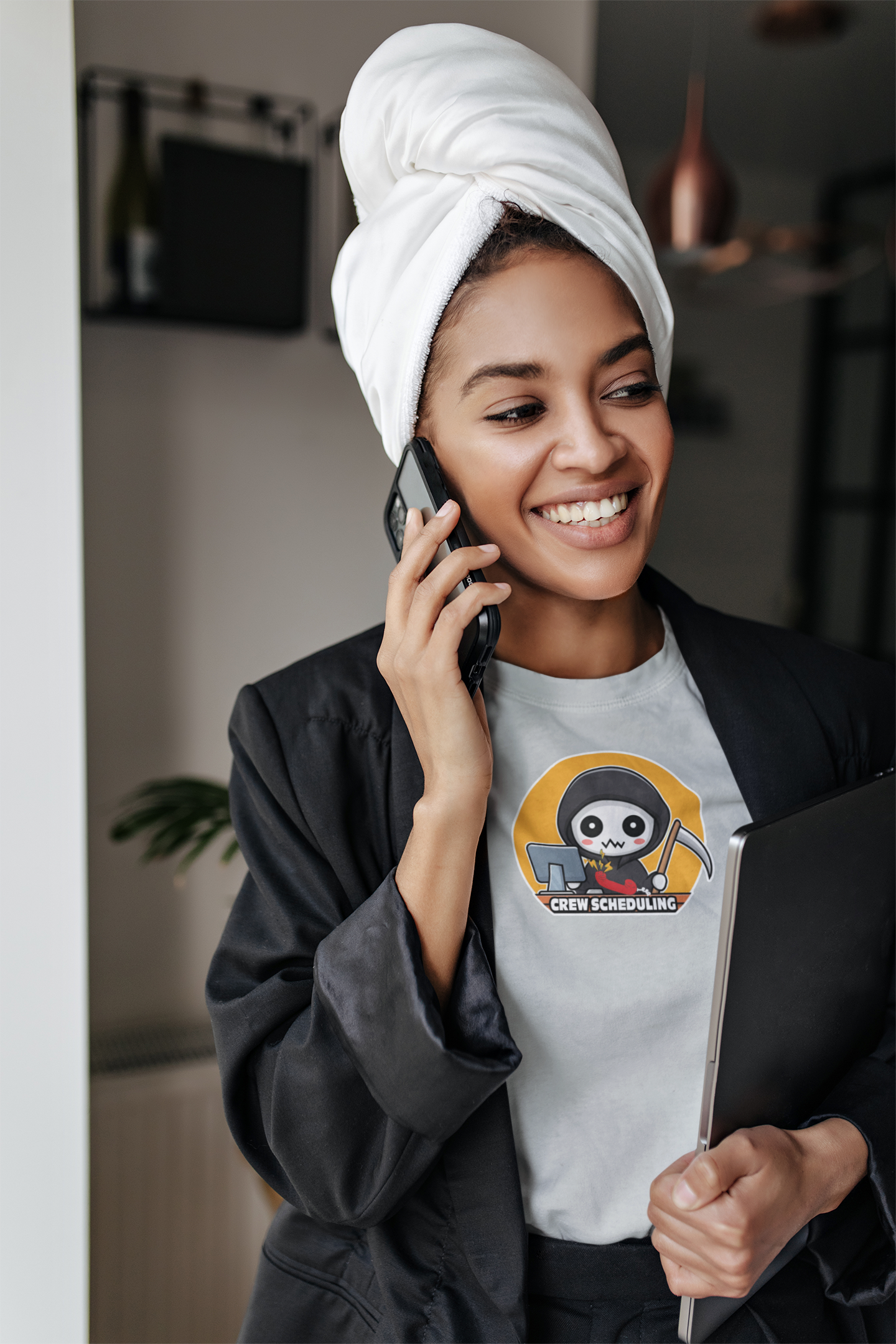 Grim Reaper Crew Scheduling Womens Shirt